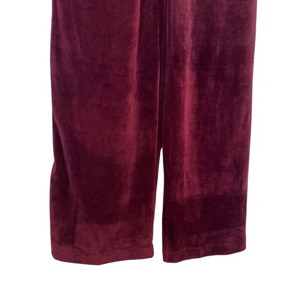Daily Practice Urban Outfitters Burgundy Velour Wide Leg Lounge Pants Size XS - Picture 5 of 9